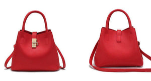 Red Strap Tote Handbag